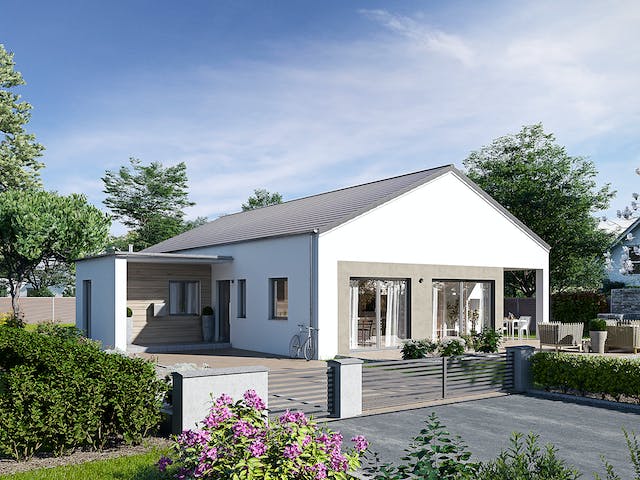 Fertighaus Bungalow 154 von Hanse Haus, Bungalow Außenansicht 1