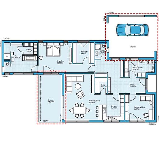 Hanse - Bungalow 157 Floorplan 1