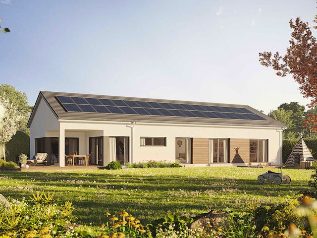 Fertighaus Bungalow 169 von Hanse Haus, Bungalow Außenansicht 1 Fertighaus Bungalow 169 von Hanse Haus, Bungalow Außenansicht 1