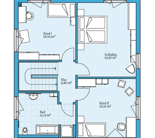 Fertighaus Cubus 162 von Hanse Haus Schlüsselfertig ab 381945€, Cubushaus Grundriss 2