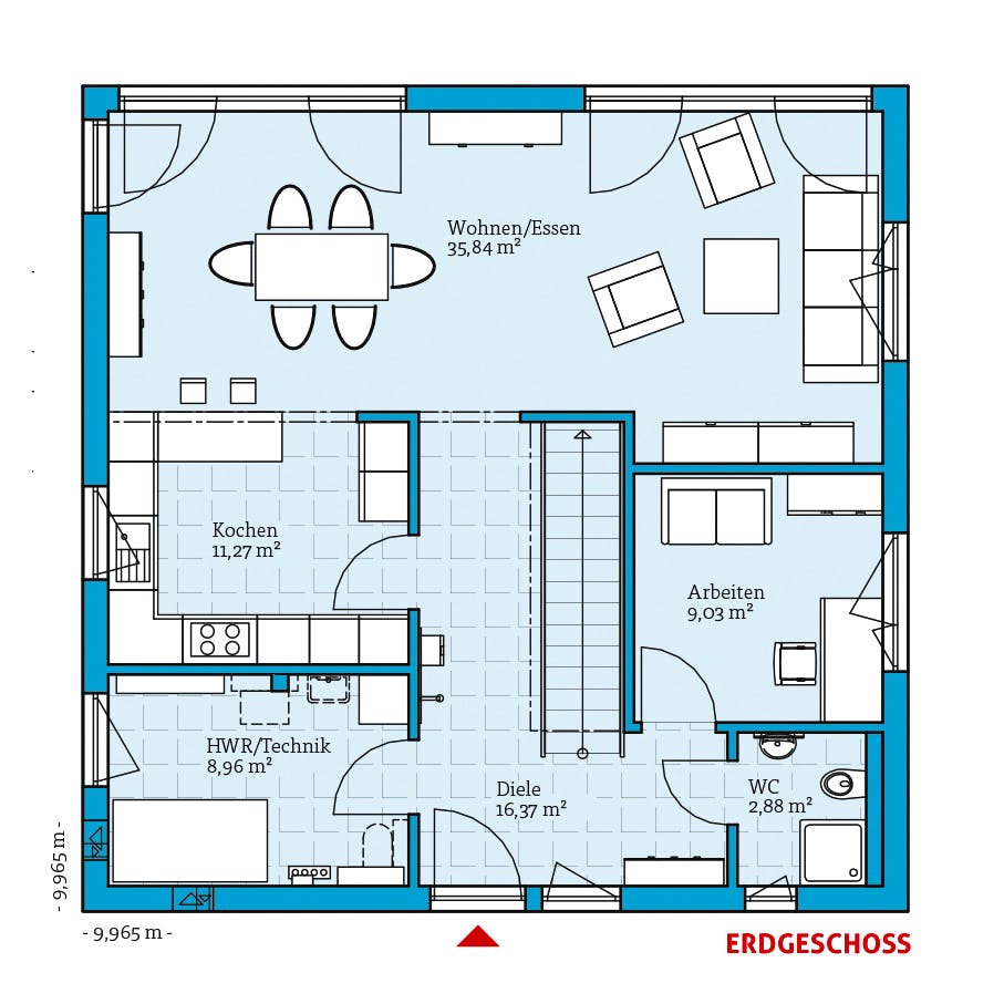 Fertighaus Cubus 167 von Hanse Haus Schlüsselfertig ab 417583€, Cubushaus Grundriss 1
