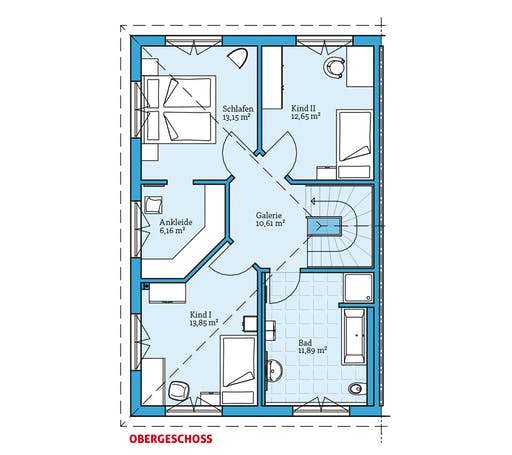 Fertighaus Doppelhaus 139 von Hanse Haus Schlüsselfertig ab 254279€, Stadtvilla Grundriss 2