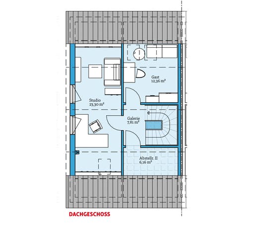 Fertighaus Doppelhaus 35-176 von Hanse Haus Schlüsselfertig ab 399167€, Satteldach-Klassiker Grundriss 3