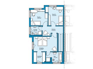Fertighaus Doppelhaus 144 von Hanse Haus Schlüsselfertig ab 419527€, Cubushaus Grundriss 2