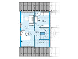 Fertighaus Doppelhaus 176 von Hanse Haus Schlüsselfertig ab 455288€, Satteldach-Klassiker Grundriss 3