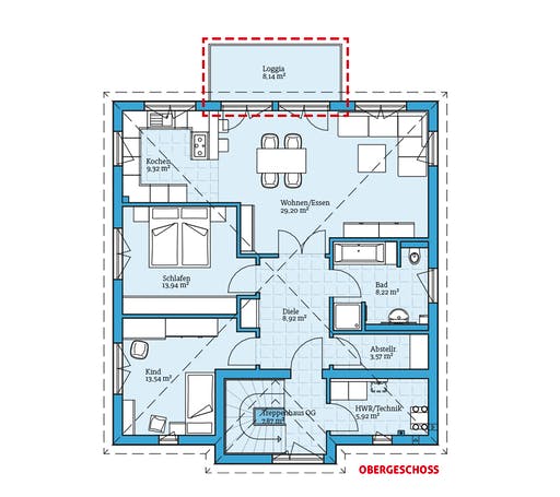 Fertighaus Duo 203 von Hanse Haus Schlüsselfertig ab 511409€, Stadtvilla Grundriss 2