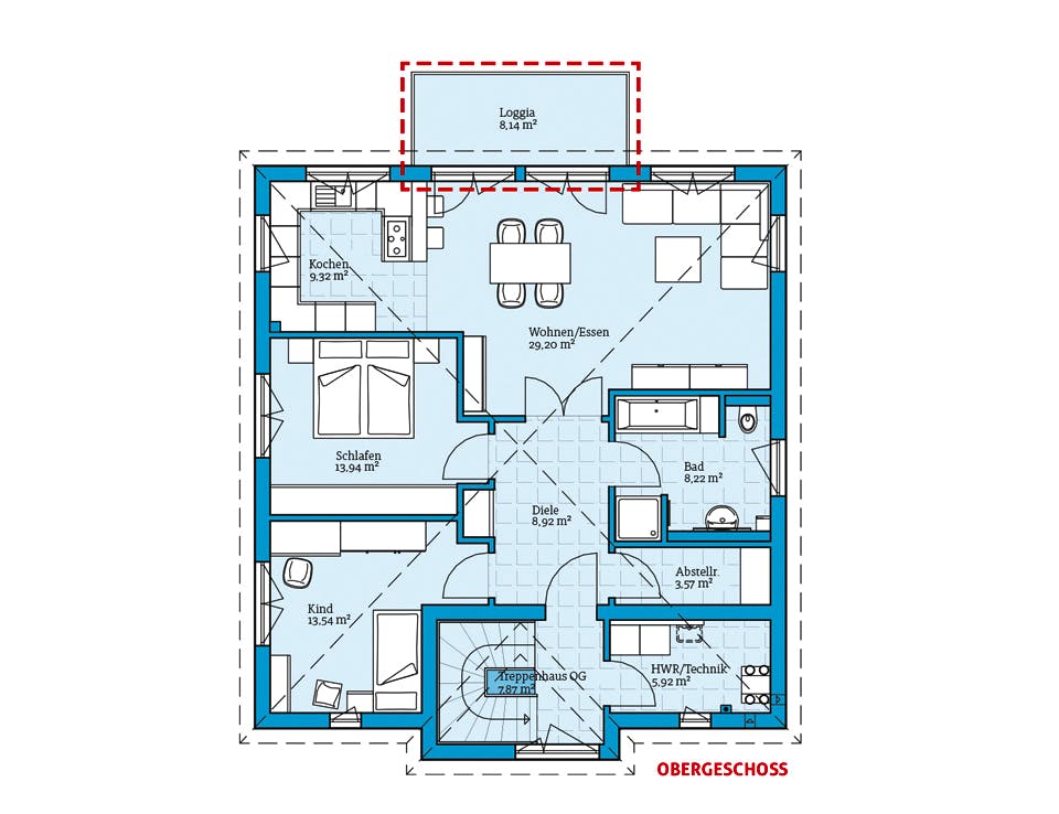 Fertighaus Duo 203 von Hanse Haus Schlüsselfertig ab 525413€, Stadtvilla Grundriss 2