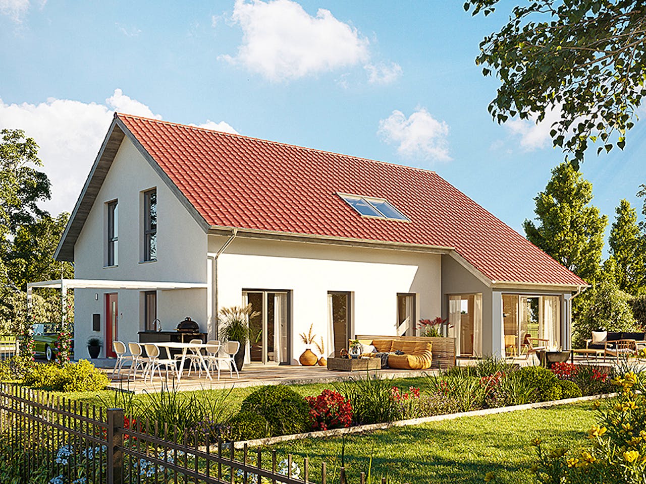 Fertighaus Duo 210 von Hanse Haus Schlüsselfertig ab 535447€, Satteldach-Klassiker Außenansicht 1