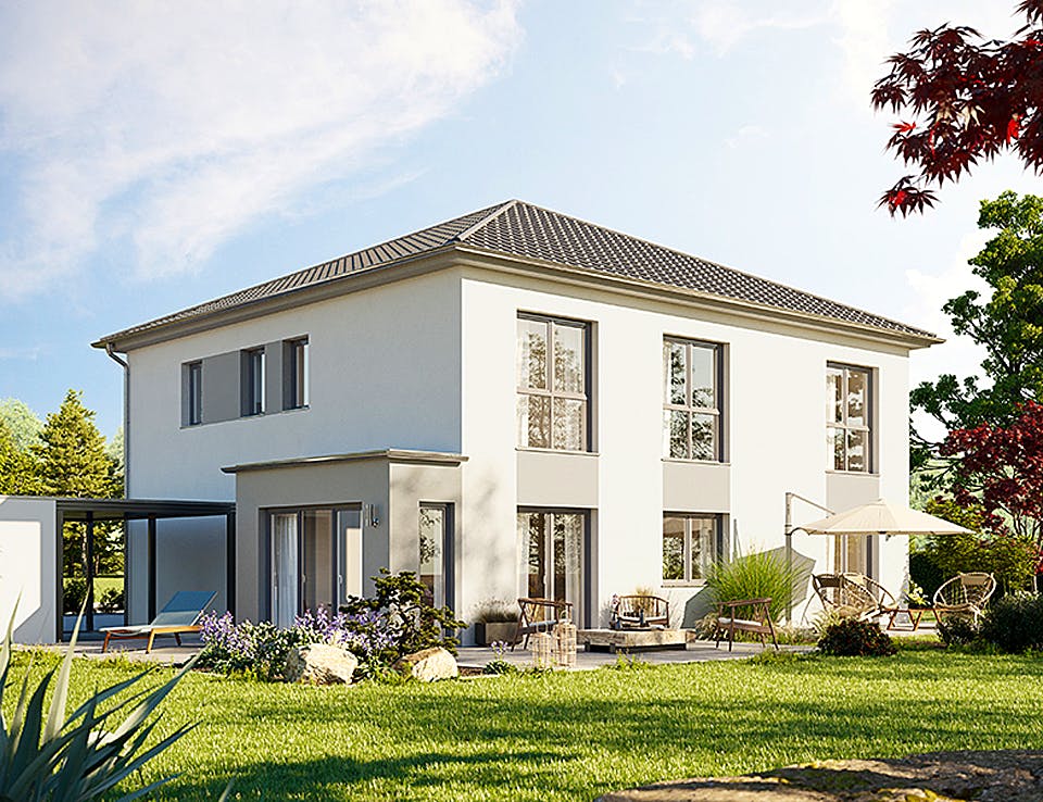 Fertighaus Duo 212 von Hanse Haus Schlüsselfertig ab 523432€, Stadtvilla Außenansicht 1