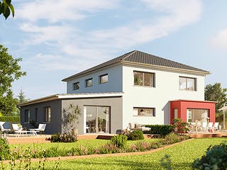 Fertighaus Duo 225 von Hanse Haus, Stadtvilla Außenansicht 1