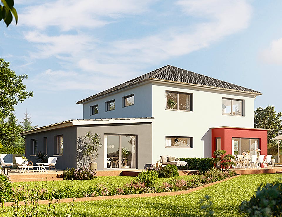Fertighaus Duo 225 von Hanse Haus Schlüsselfertig ab 542880€, Stadtvilla Außenansicht 1