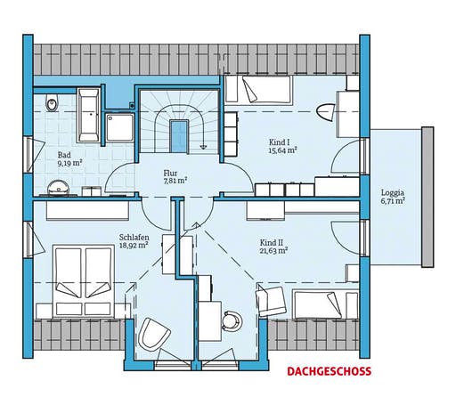 Fertighaus Variant 172 von Hanse Haus Schlüsselfertig ab 428502€, Satteldach-Klassiker Grundriss 2