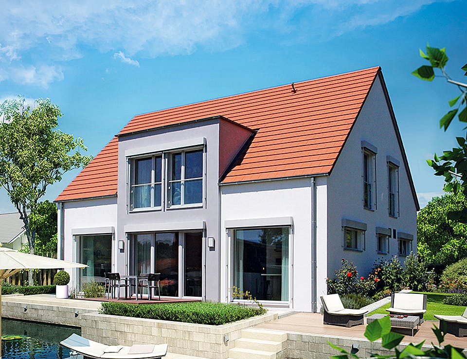 Fertighaus Variant 192 von Hanse Haus Schlüsselfertig ab 451862€, Satteldach-Klassiker Außenansicht 1