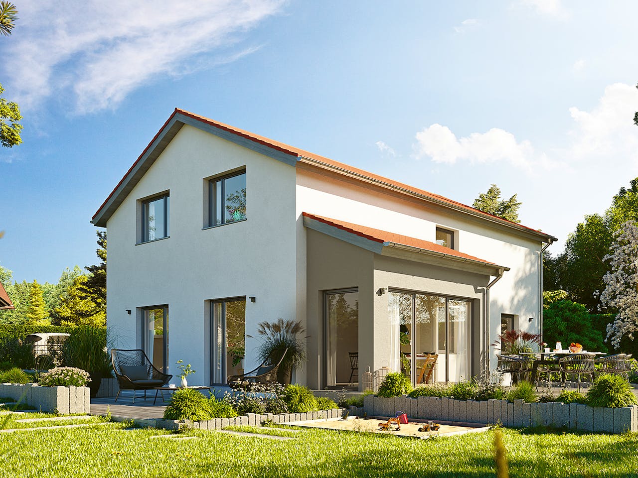 Fertighaus Variant 25-150 von Hanse Haus Schlüsselfertig ab 414767€, Satteldach-Klassiker Außenansicht 1