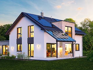 Fertighaus Variant 35-172 von Hanse Haus Schlüsselfertig ab 402431€, Satteldach-Klassiker Außenansicht 1 Fertighaus Variant 35-172 von Hanse Haus Schlüsselfertig ab 402431€, Satteldach-Klassiker Außenansicht 1