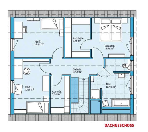 Fertighaus Variant 35-173 von Hanse Haus Schlüsselfertig ab 381081€, Satteldach-Klassiker Grundriss 2