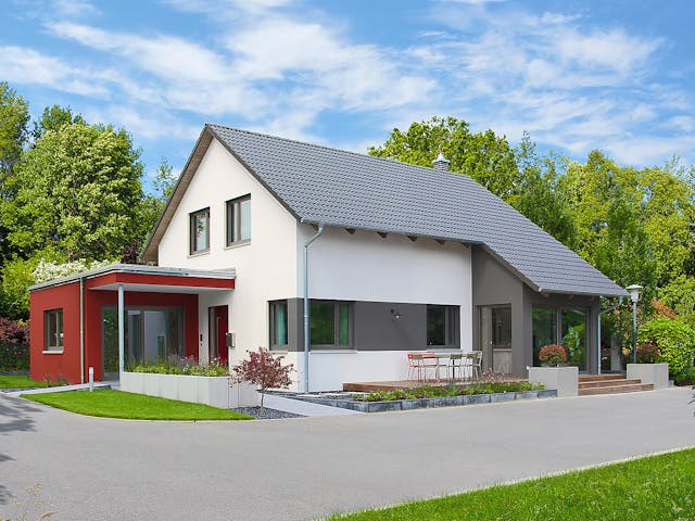 Fertighaus Variant 35-161 von Hanse Haus Schlüsselfertig ab 422494€, Satteldach-Klassiker Außenansicht 1