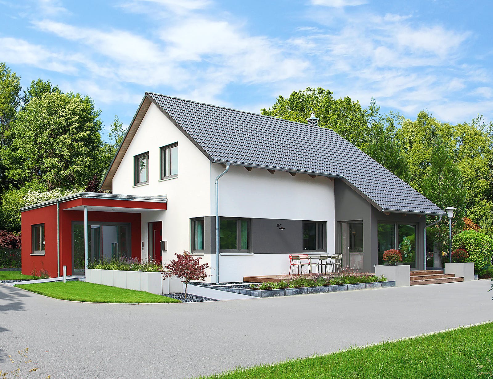 Fertighaus Variant 35-161 von Hanse Haus Schlüsselfertig ab 367808€, Satteldach-Klassiker Außenansicht 1