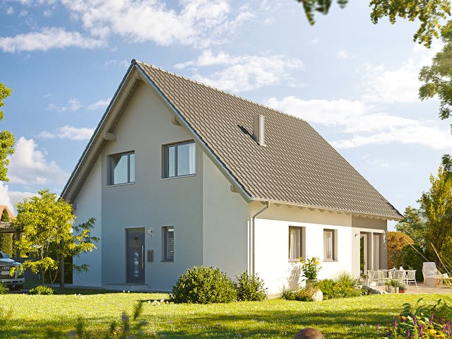 Fertighaus Variant 45-154 von Hanse Haus Schlüsselfertig ab 405270€, Satteldach-Klassiker Außenansicht 1