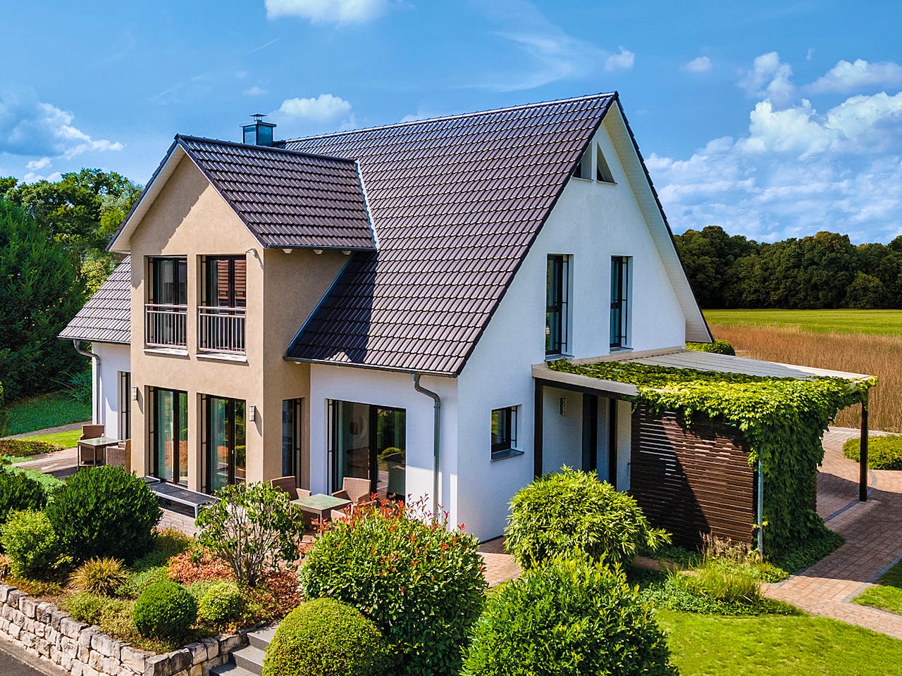 Fertighaus Variant 45-175 von Hanse Haus Schlüsselfertig ab 429096€, Satteldach-Klassiker Außenansicht 1