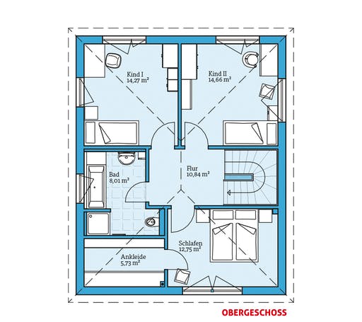 Fertighaus Villa 133 von Hanse Haus Schlüsselfertig ab 344391€, Stadtvilla Grundriss 2