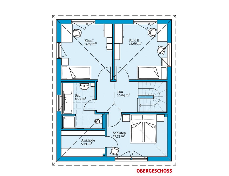 Fertighaus Villa 133 von Hanse Haus Schlüsselfertig ab 353829€, Stadtvilla Grundriss 2