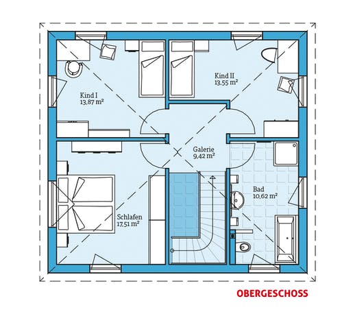 Fertighaus Villa 134 von Hanse Haus Schlüsselfertig ab 344754€, Stadtvilla Grundriss 2