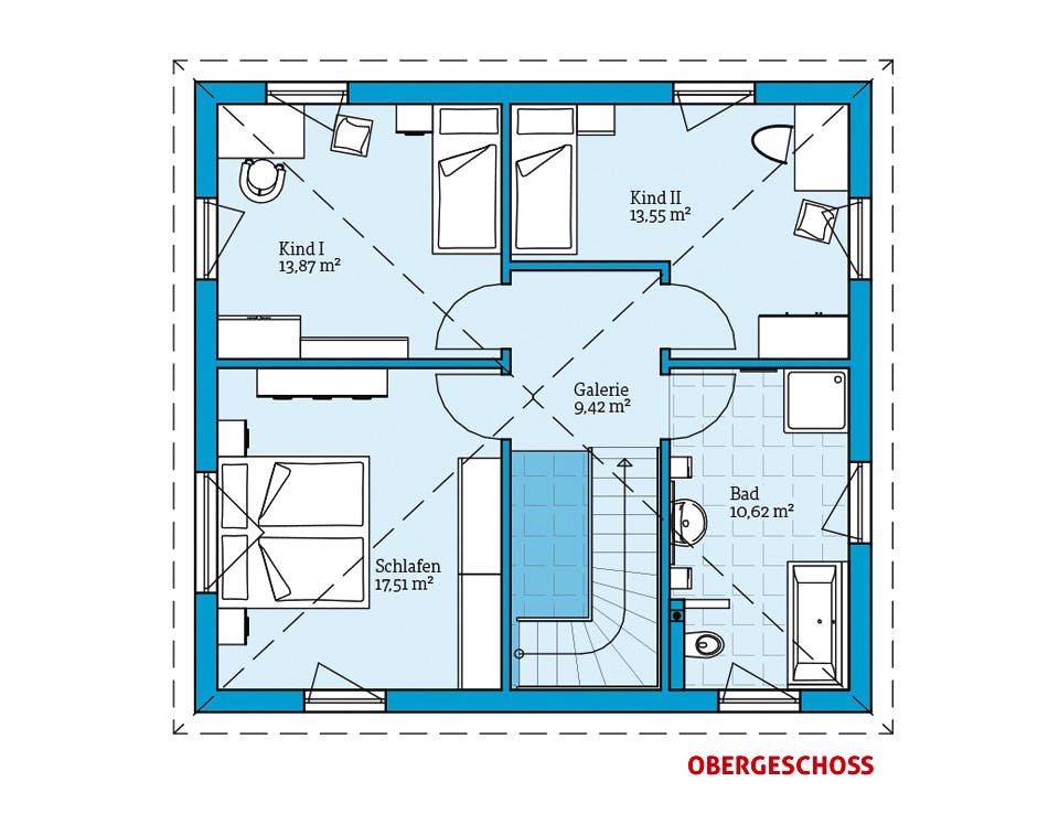 Fertighaus Villa 134 von Hanse Haus Schlüsselfertig ab 354210€, Stadtvilla Grundriss 2
