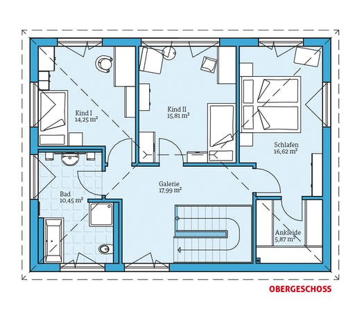 Fertighaus Villa 165 von Hanse Haus Schlüsselfertig ab 386310€, Stadtvilla Grundriss 2