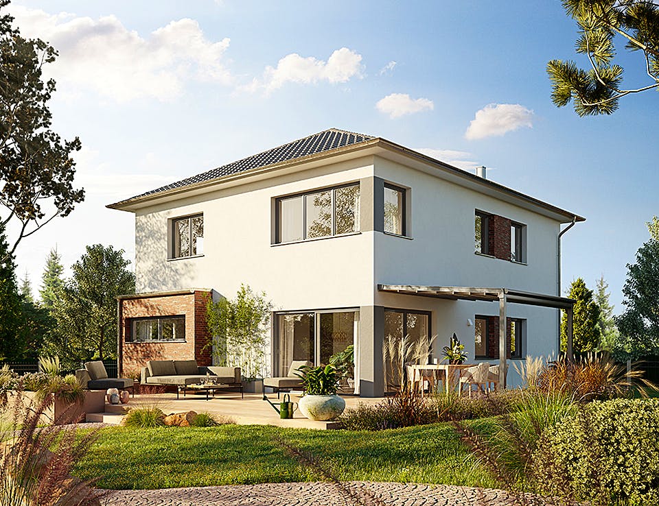Fertighaus Villa 166 von Hanse Haus Schlüsselfertig ab 404183€, Stadtvilla Außenansicht 1
