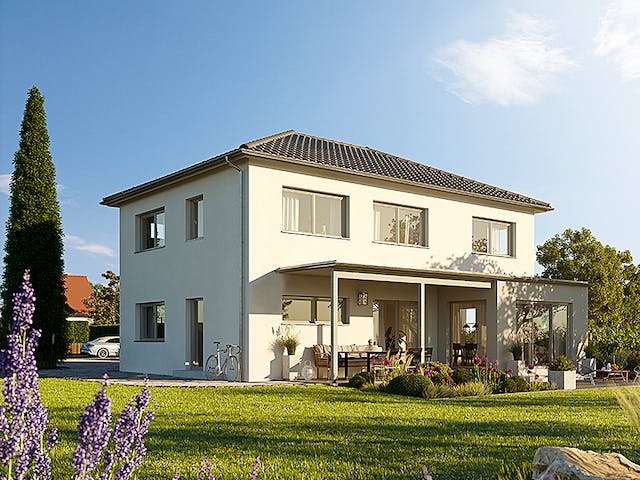Fertighaus Villa 174 von Hanse Haus Schlüsselfertig ab 433450€, Stadtvilla Außenansicht 1