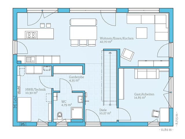 Fertighaus Villa 174 von Hanse Haus Schlüsselfertig ab 461978€, Stadtvilla Grundriss 1 Fertighaus Villa 174 von Hanse Haus Schlüsselfertig ab 461978€, Stadtvilla Grundriss 1