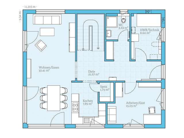 Fertighaus Villa 177 von Hanse Haus Schlüsselfertig ab 479801€, Stadtvilla Grundriss 1 Fertighaus Villa 177 von Hanse Haus Schlüsselfertig ab 479801€, Stadtvilla Grundriss 1