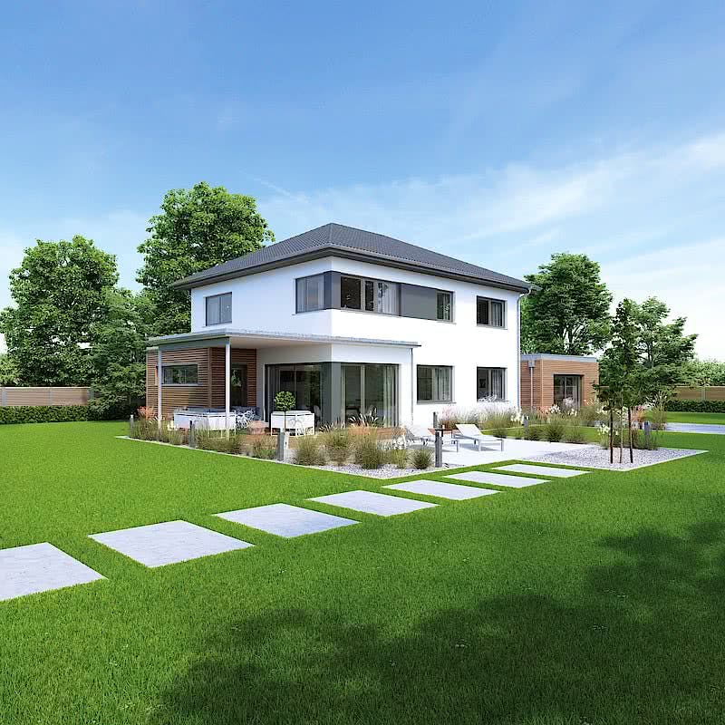 Fertighaus Villa 178 von Hanse Haus Schlüsselfertig ab 422214€, Stadtvilla Außenansicht 2