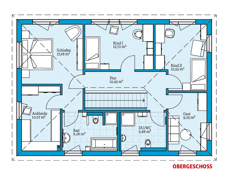 Fertighaus Villa 183 von Hanse Haus Schlüsselfertig ab 437202€, Stadtvilla Grundriss 2