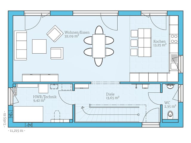 Fertighaus Vita 138 von Hanse Haus Schlüsselfertig ab 409647€, Pultdachhaus Grundriss 1 Fertighaus Vita 138 von Hanse Haus Schlüsselfertig ab 409647€, Pultdachhaus Grundriss 1