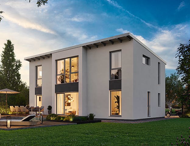 Fertighaus im Betonhaus-Look von Hanse Haus