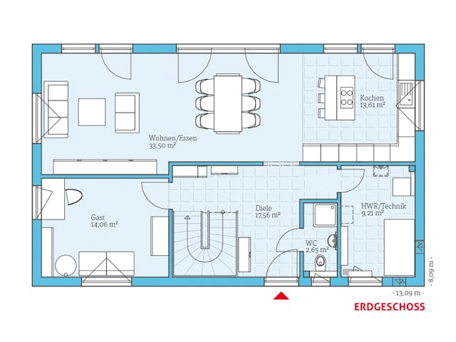 Fertighaus Vita 180 von Hanse Haus Schlüsselfertig ab 489545€, Pultdachhaus Grundriss 1 Fertighaus Vita 180 von Hanse Haus Schlüsselfertig ab 489545€, Pultdachhaus Grundriss 1