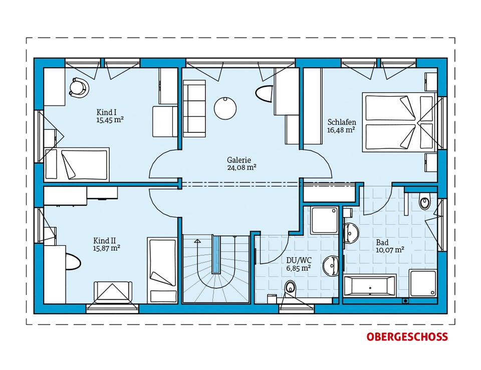 Fertighaus Vita 180 von Hanse Haus Schlüsselfertig ab 425982€, Pultdachhaus Grundriss 2