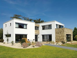 Fertighaus Vivario von Hanse Haus, Pultdachhaus Außenansicht 1