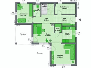 Fertighaus Ambition 157 W von HARTL HAUS Schlüsselfertig ab 541660€, Stadtvilla Grundriss 1