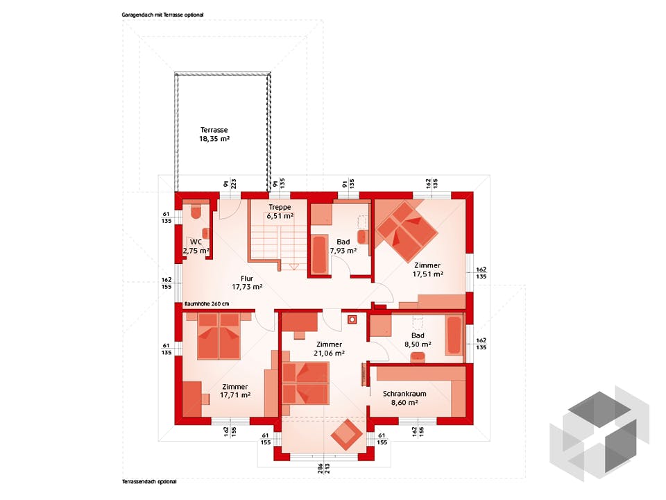Classic 218 W von HARTL Haus Grundriss