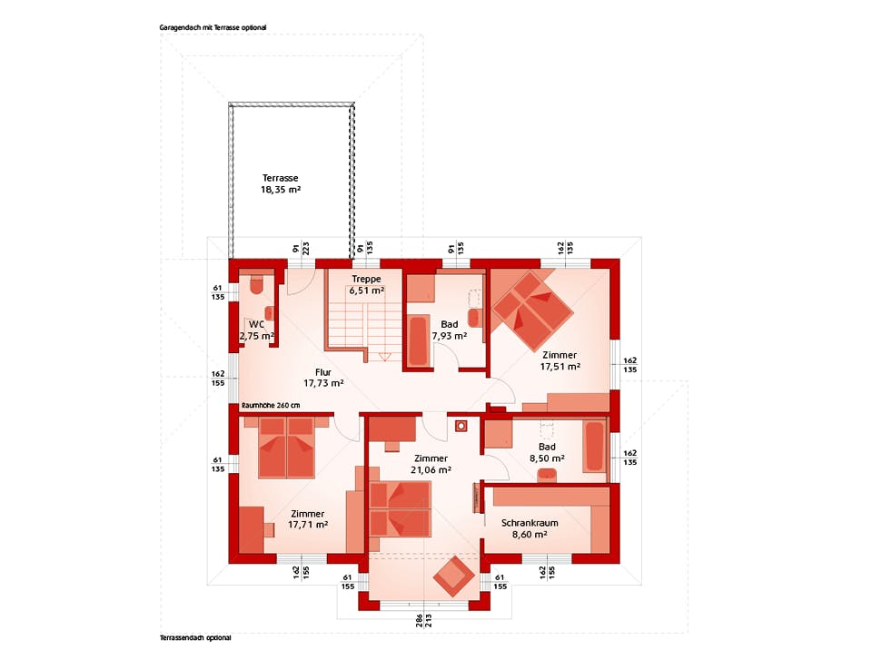 Fertighaus Classic 218 W von HARTL Haus Schlüsselfertig ab 453128€, Stadtvilla Grundriss 2