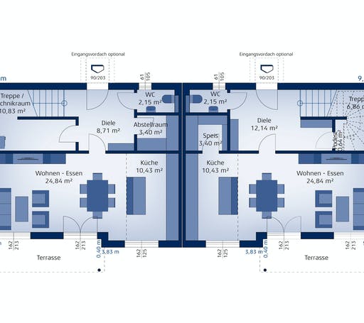 Hartl Haus - Doppelhaus 120 S Floorplan 1