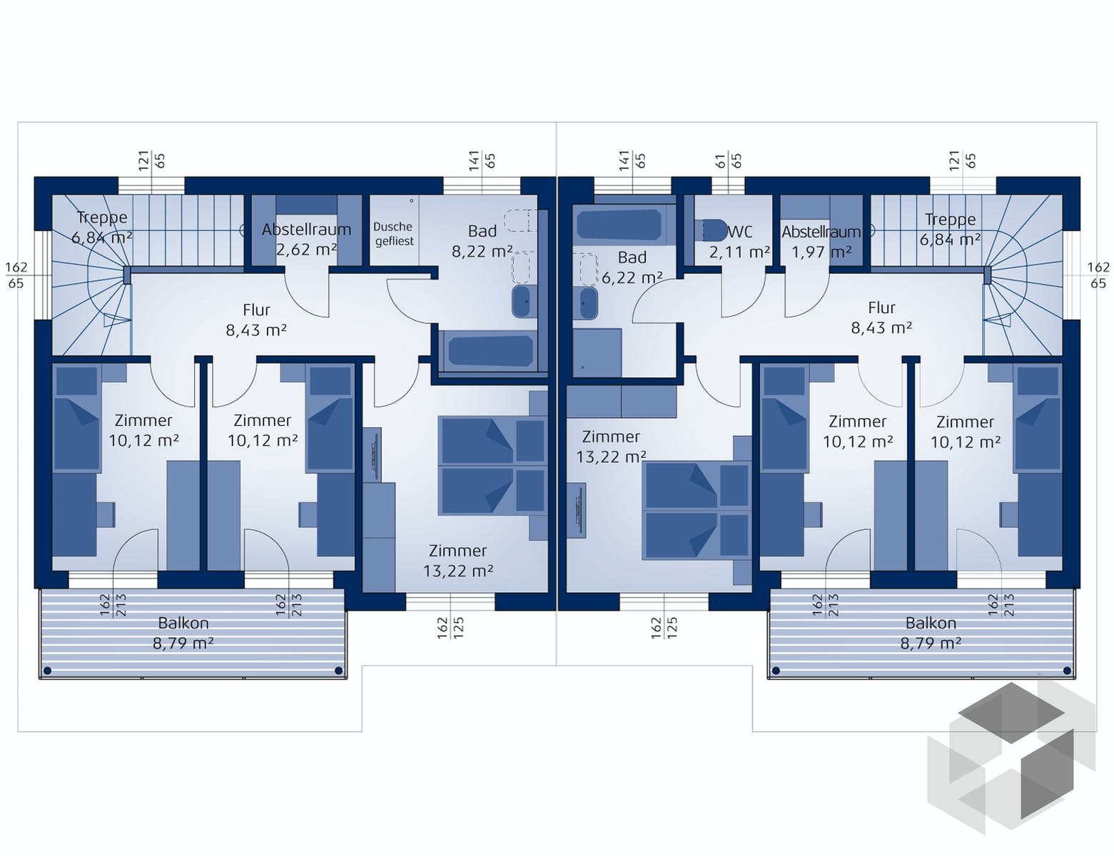 Doppelhaus 120 S von Hartl Haus | Fertighaus.de