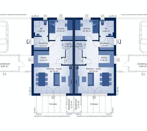 Hartl Haus - Doppelhaus 120 W Floorplan 1