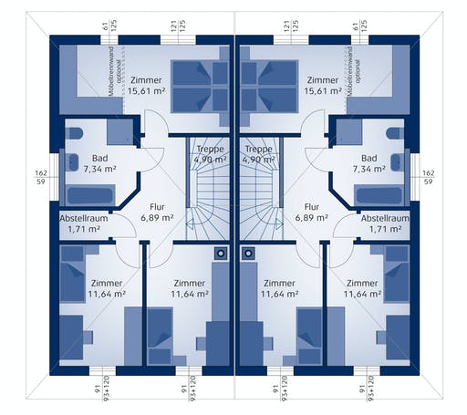 Hartl Haus - Doppelhaus 120 W Floorplan 2