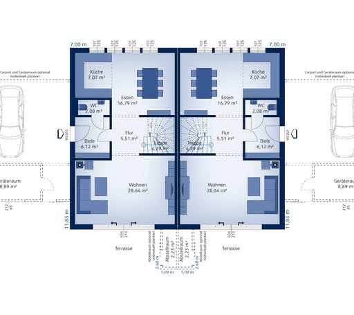 Hartl Haus - Doppelhaus 140 W Floorplan 1
