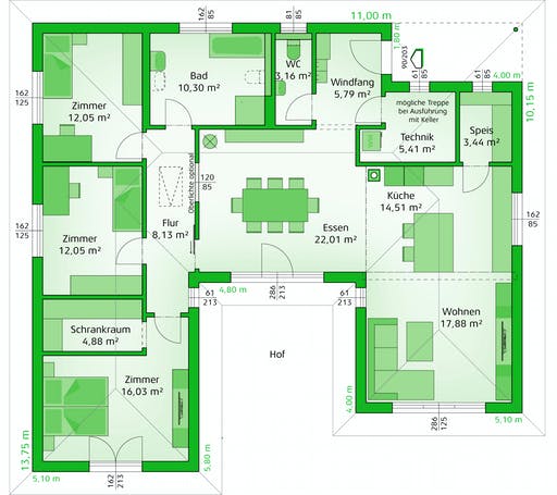 Hartl Haus - Elegance 136 W Floorplan 1