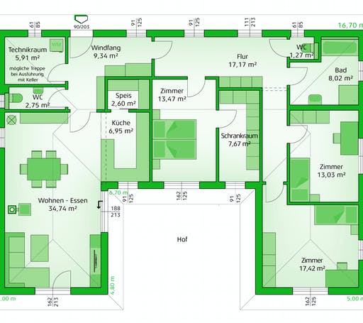 Hartl Haus - Elegance 140 W Floorplan 1